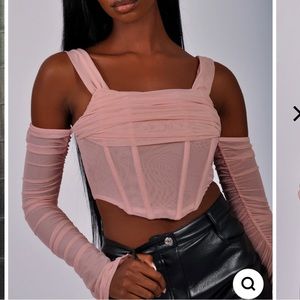 NWT mesh corset top